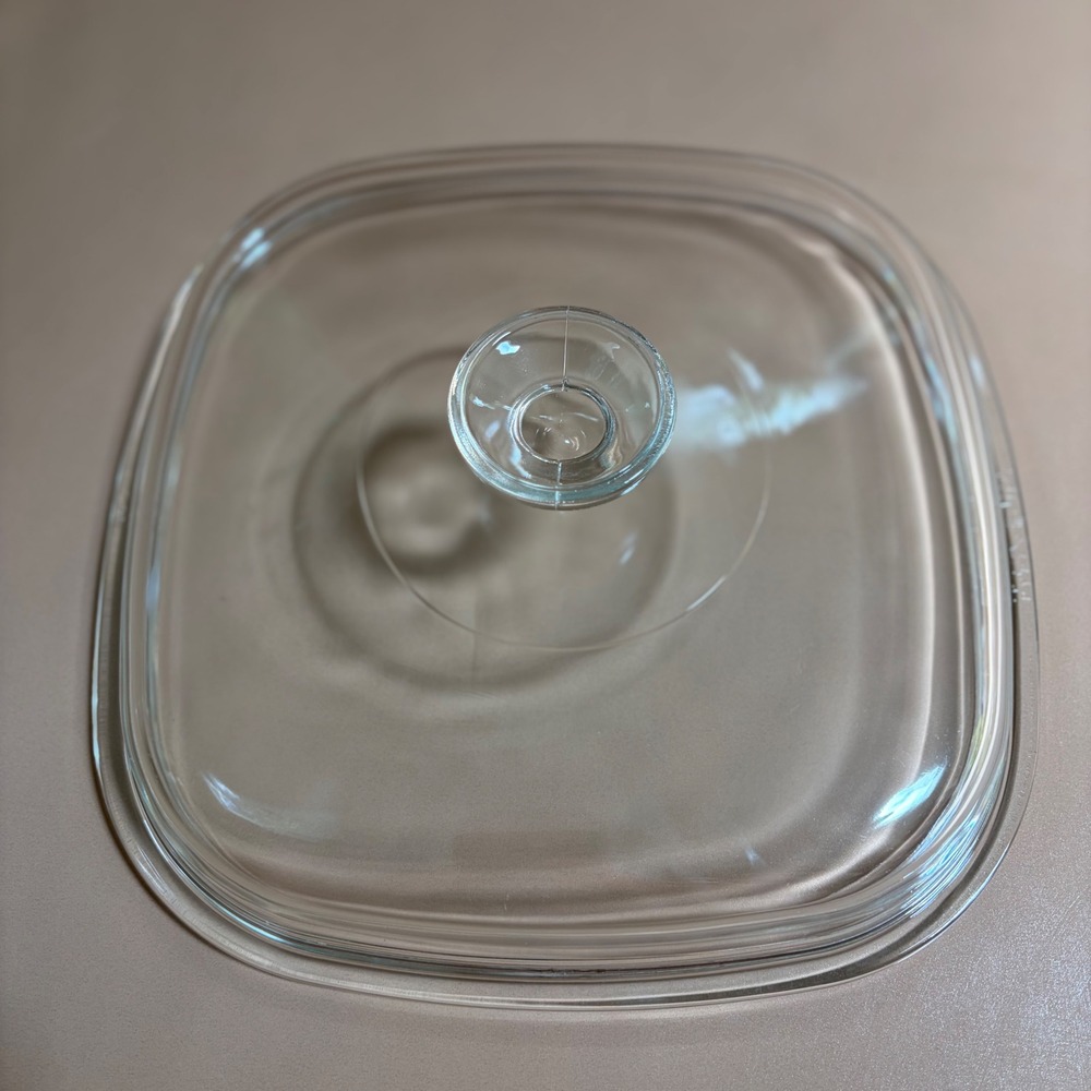 Pyrex A-12-C Clear Glass Square Casserole Lid Replacement no chip or cracks